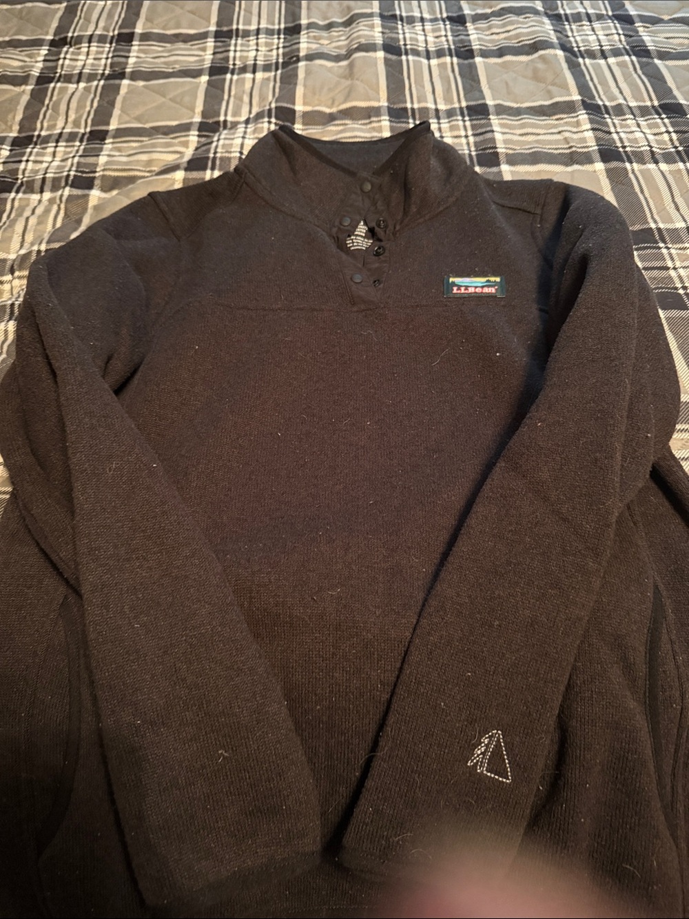 Patagonia Black Snap-Style Fleece Pullover